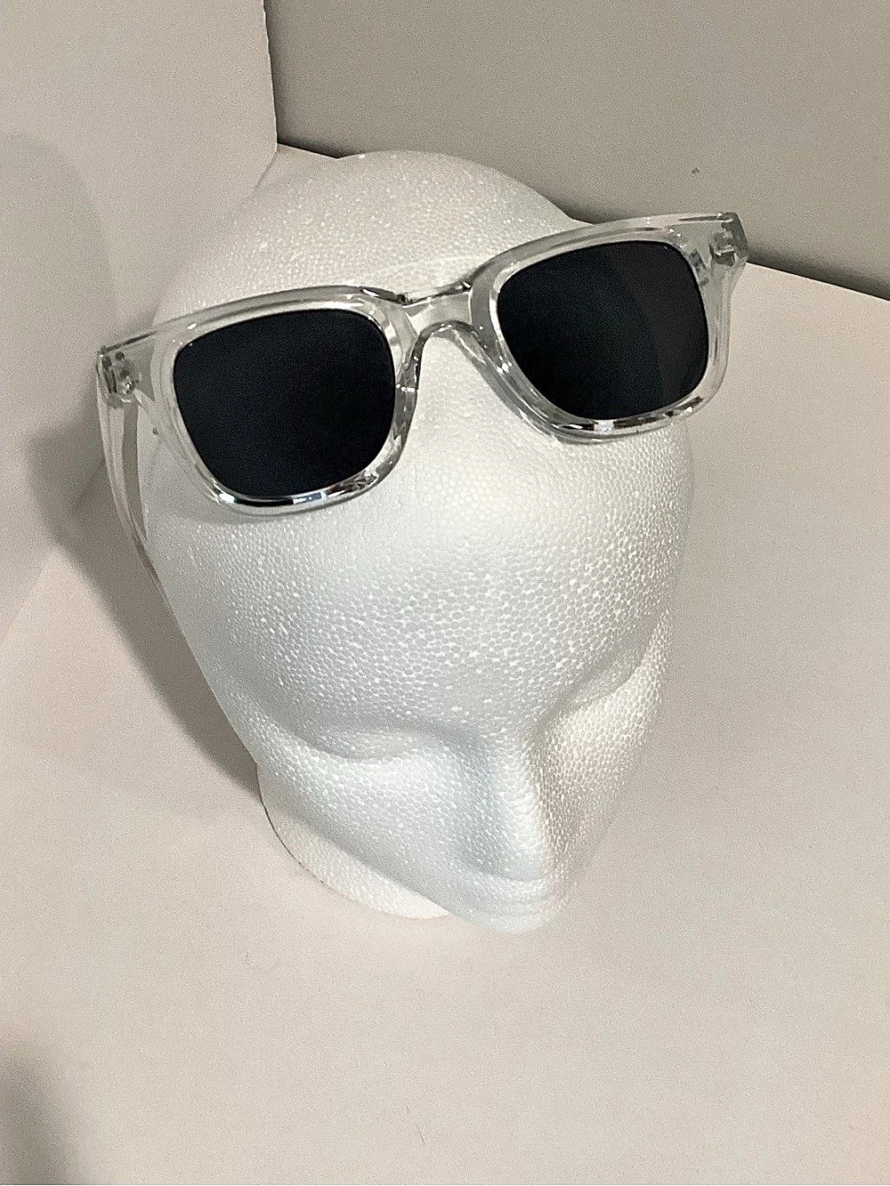 Clear & Black Square Rounded Corners Sunglasses